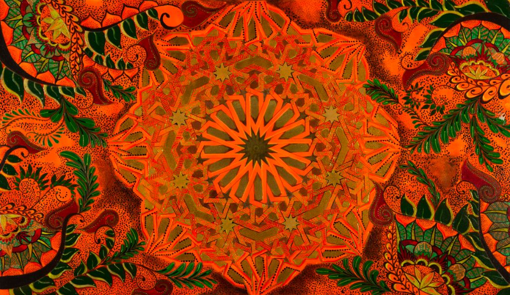 Obra Islamic Mandala em Luz Normal