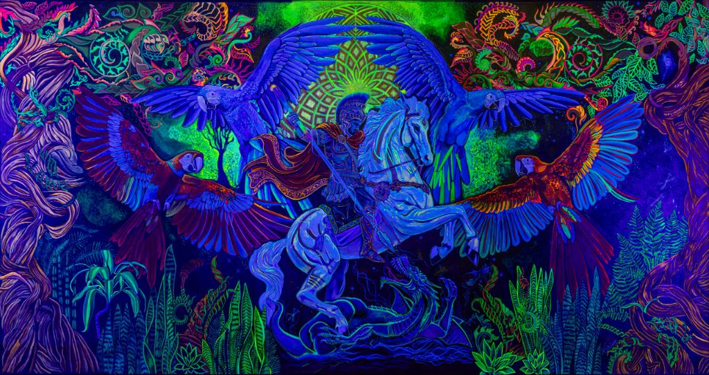 Obra São Jorge em Luz UV