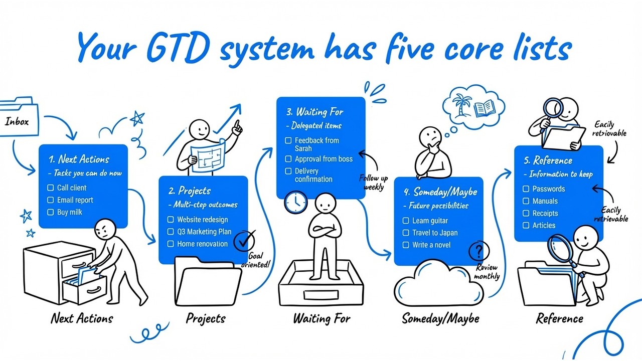 Creative Mode example — GTD system overview