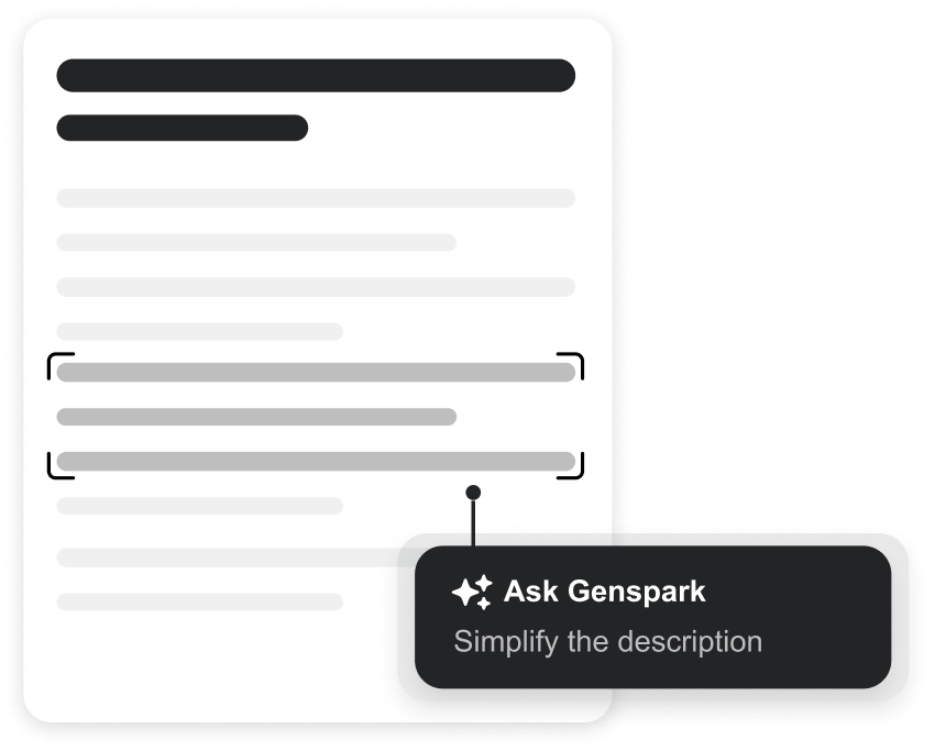 Select and refine text with AI